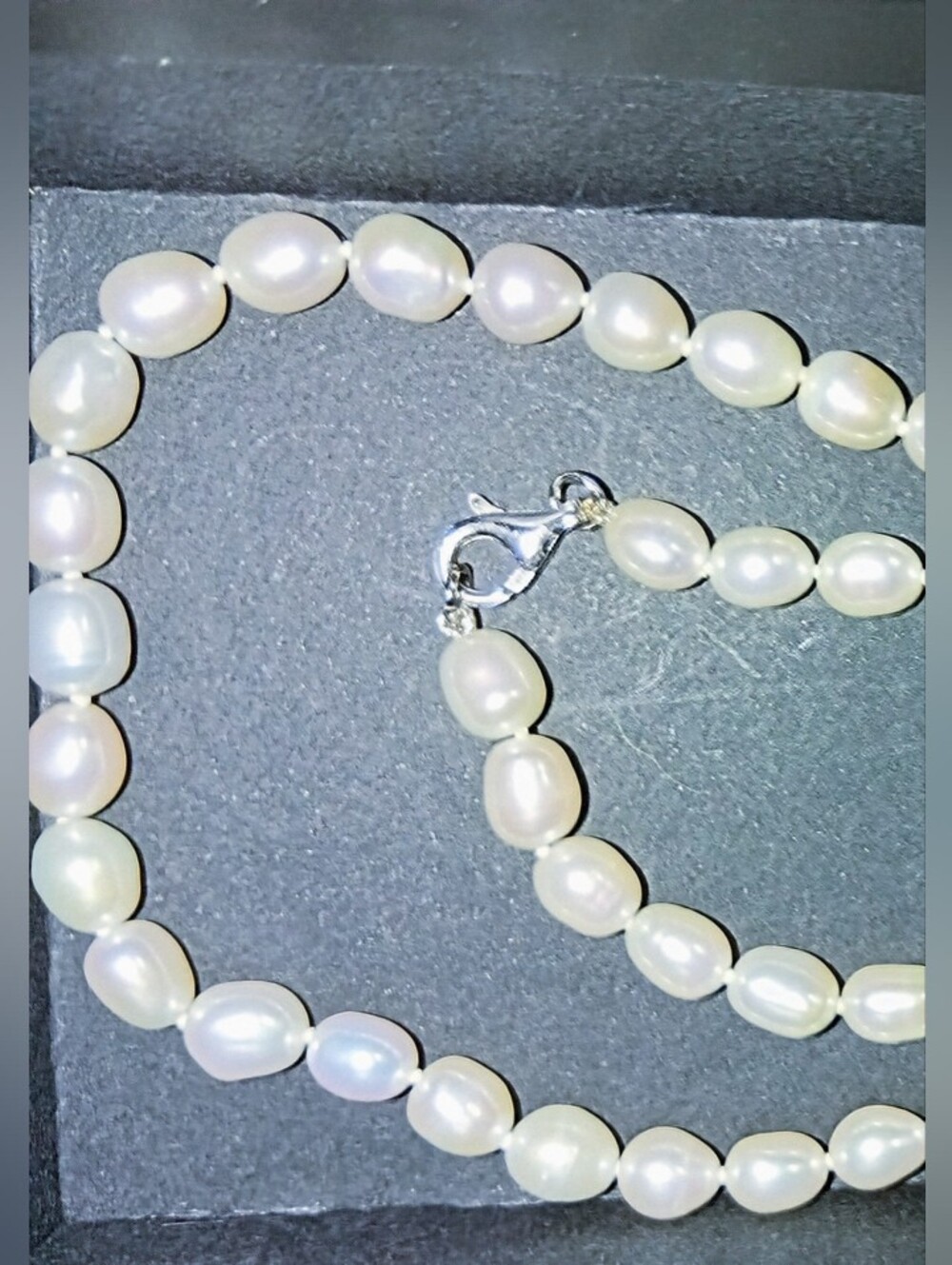 Baroque Freshwater (Rice) Pearl Necklace & Bracelet Set. - Picture 2 of 10